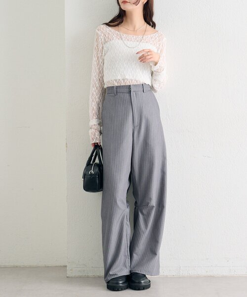 肌触りよく伸縮性もあり◎/レイヤードスタイルにも】レースプル