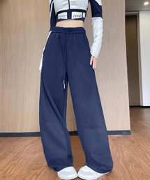 ワイドパンツウエストゴムスウェットパンツ