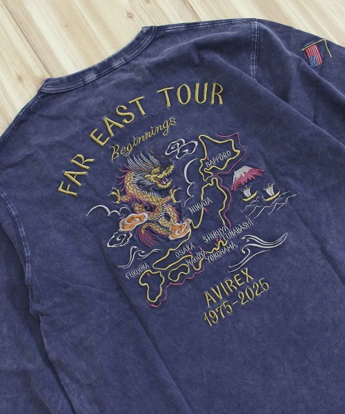 AVIREX（アヴィレックス）の「SOUVENIR COLLECTION-WASHED T-SHIRT 'FAR EAST TOUR'（Tシャツ/カットソー・メンズ・ネイビー・M/L/XL/XXL）」の9枚目の写真