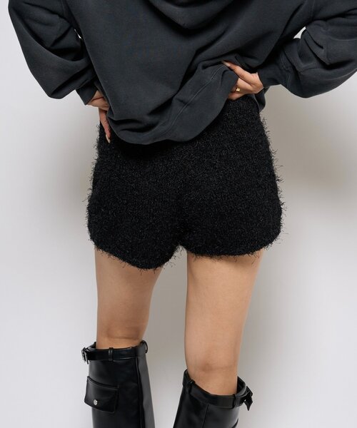 WHO'S WHO gallery（フーズフーギャラリー）の「シャギーニットショーツ（その他パンツ・レディース・ブラック/ホワイト/ブラウン・FREE）」の19枚目の写真