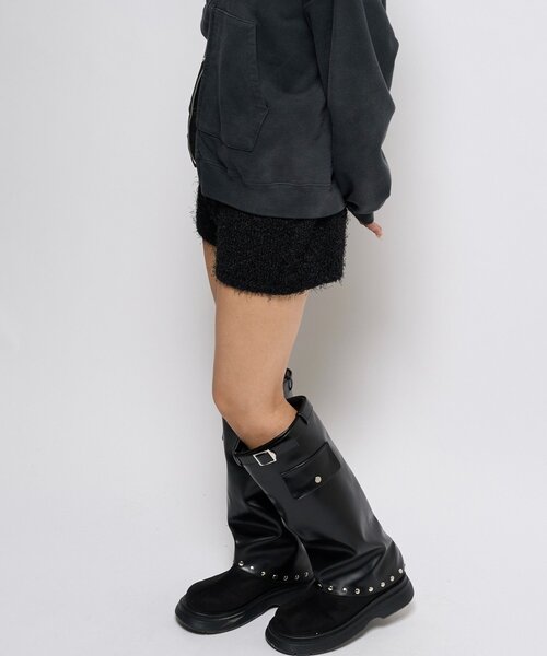 WHO'S WHO gallery（フーズフーギャラリー）の「シャギーニットショーツ（その他パンツ・レディース・ブラック/ホワイト/ブラウン・FREE）」の16枚目の写真