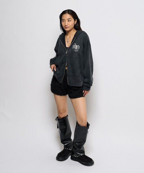 WHO'S WHO gallery（フーズフーギャラリー）の「シャギーニットショーツ（その他パンツ・レディース・ブラック/ホワイト/ブラウン・FREE）」の14枚目の写真