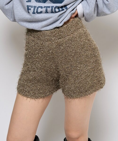 WHO'S WHO gallery（フーズフーギャラリー）の「シャギーニットショーツ（その他パンツ・レディース・ブラック/ホワイト/ブラウン・FREE）」の13枚目の写真