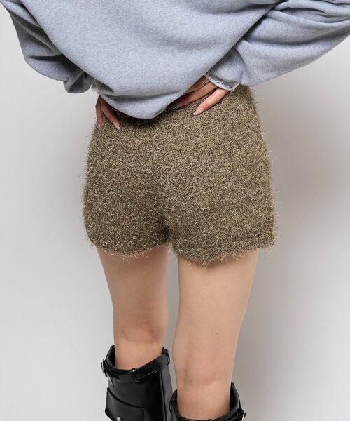 WHO'S WHO gallery（フーズフーギャラリー）の「シャギーニットショーツ（その他パンツ・レディース・ブラック/ホワイト/ブラウン・FREE）」の11枚目の写真