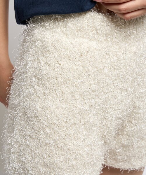 WHO'S WHO gallery（フーズフーギャラリー）の「シャギーニットショーツ（その他パンツ・レディース・ブラック/ホワイト/ブラウン・FREE）」の4枚目の写真