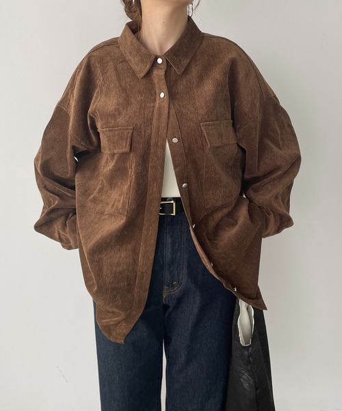 セール】コーデュロイ オーバーサイズ シャツ（シャツ/ブラウス