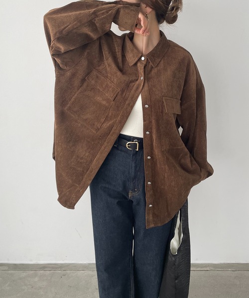セール】コーデュロイ オーバーサイズ シャツ（シャツ/ブラウス