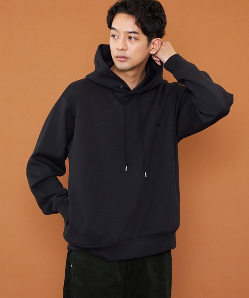 Lee(リー)の「Lee/リー ダンボールニット フーディー(パーカー・メンズ・ブラウン/オフホワイト/ブラック・MEDIUM/LARGE/X-LARGE/SMALL)」の3枚目の写真