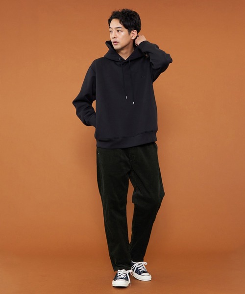 Lee(リー)の「Lee/リー ダンボールニット フーディー(パーカー・メンズ・ブラウン/オフホワイト/ブラック・MEDIUM/LARGE/X-LARGE/SMALL)」の20枚目の写真