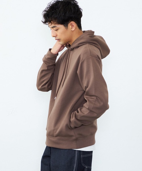 Lee(リー)の「Lee/リー ダンボールニット フーディー(パーカー・メンズ・ブラウン/オフホワイト/ブラック・MEDIUM/LARGE/X-LARGE/SMALL)」の15枚目の写真