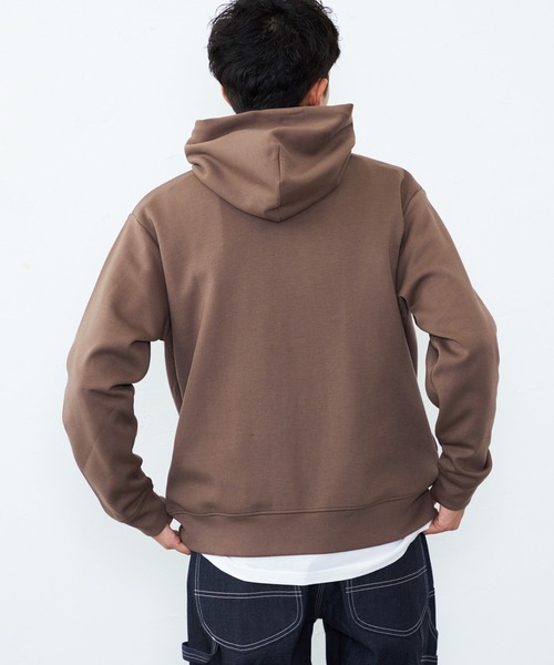 Lee(リー)の「Lee/リー ダンボールニット フーディー(パーカー・メンズ・ブラウン/オフホワイト/ブラック・MEDIUM/LARGE/X-LARGE/SMALL)」の13枚目の写真