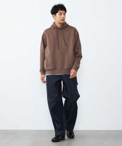 Lee(リー)の「Lee/リー ダンボールニット フーディー(パーカー・メンズ・ブラウン/オフホワイト/ブラック・MEDIUM/LARGE/X-LARGE/SMALL)」の10枚目の写真