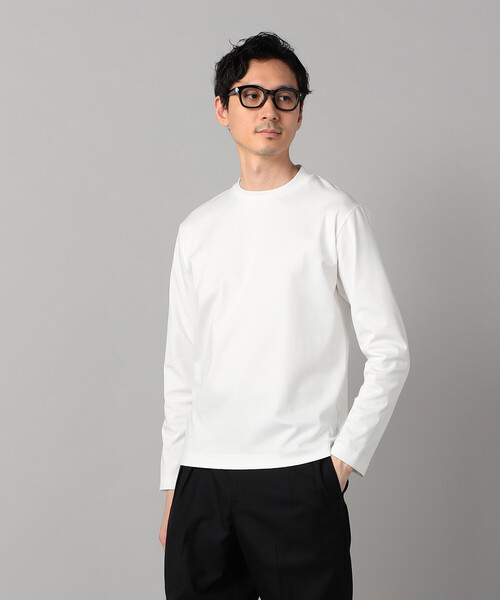 COMME CA MEN（コムサメン）の「シルキーポンチ長袖ジャケTシャツ（Tシャツ/カットソー・メンズ・ホワイト/チャコールグレー/ブラック・M/L）」の10枚目の写真