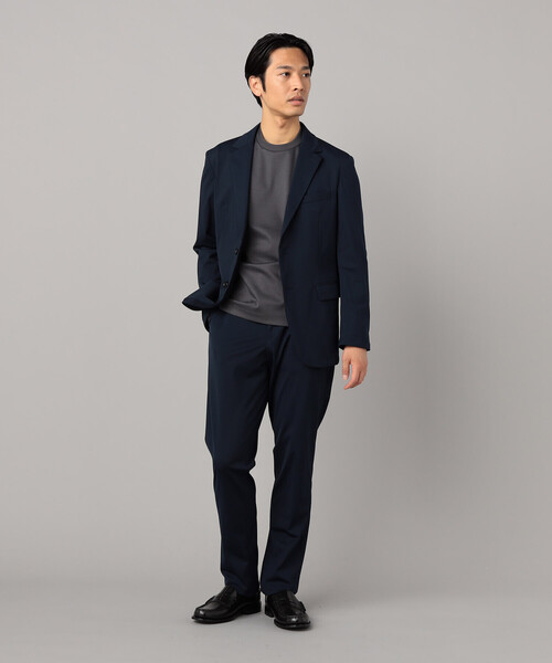 COMME CA MEN（コムサメン）の「シルキーポンチ長袖ジャケTシャツ（Tシャツ/カットソー・メンズ・ホワイト/チャコールグレー/ブラック・M/L）」の4枚目の写真