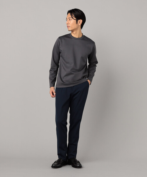 COMME CA MEN（コムサメン）の「シルキーポンチ長袖ジャケTシャツ（Tシャツ/カットソー・メンズ・ホワイト/チャコールグレー/ブラック・M/L）」の13枚目の写真