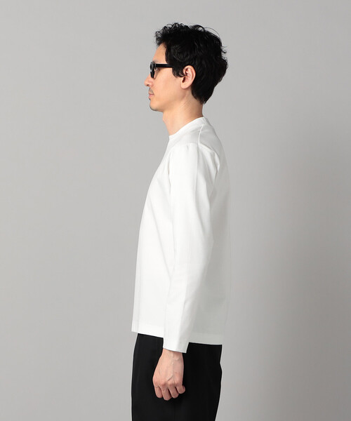 COMME CA MEN（コムサメン）の「シルキーポンチ長袖ジャケTシャツ（Tシャツ/カットソー・メンズ・ホワイト/チャコールグレー/ブラック・M/L）」の8枚目の写真