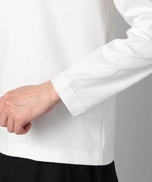 COMME CA MEN（コムサメン）の「シルキーポンチ長袖ジャケTシャツ（Tシャツ/カットソー・メンズ・ホワイト/チャコールグレー/ブラック・M/L）」の15枚目の写真