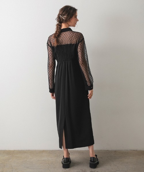 DONOBAN(ドノバン)の「【ANDRESD】cross beads shirt like dress 結婚式 パーティードレス オケージョンドレス お呼ばれ 二次会 成人式 同窓会(ドレス・レディース・カーキ/ブラック/チャコール・S/M/L)」の19枚目の写真