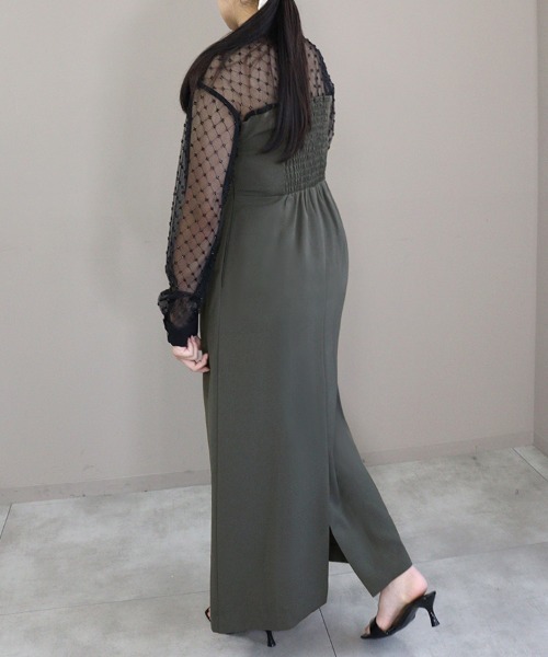 DONOBAN(ドノバン)の「【ANDRESD】cross beads shirt like dress 結婚式 パーティードレス オケージョンドレス お呼ばれ 二次会 成人式 同窓会(ドレス・レディース・カーキ/ブラック/チャコール・S/M/L)」の22枚目の写真