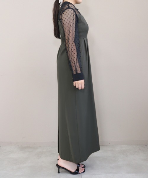 DONOBAN(ドノバン)の「【ANDRESD】cross beads shirt like dress 結婚式 パーティードレス オケージョンドレス お呼ばれ 二次会 成人式 同窓会(ドレス・レディース・カーキ/ブラック/チャコール・S/M/L)」の15枚目の写真