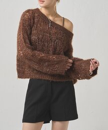 WHO'S WHO gallery | 【WEB限定】HiNTラメオフショルニット(ニット/セーター)