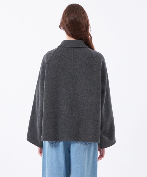 MACKINTOSH PHILOSOPHY（ﾏｯｷﾝﾄｯｼｭ ﾌｨﾛｿﾌｨｰ）の「【WEB&一部店舗限定】ウールリバーショートPコート（ピーコート・レディース・グレー系その他2/ダークネイビー・38）」の7枚目の写真