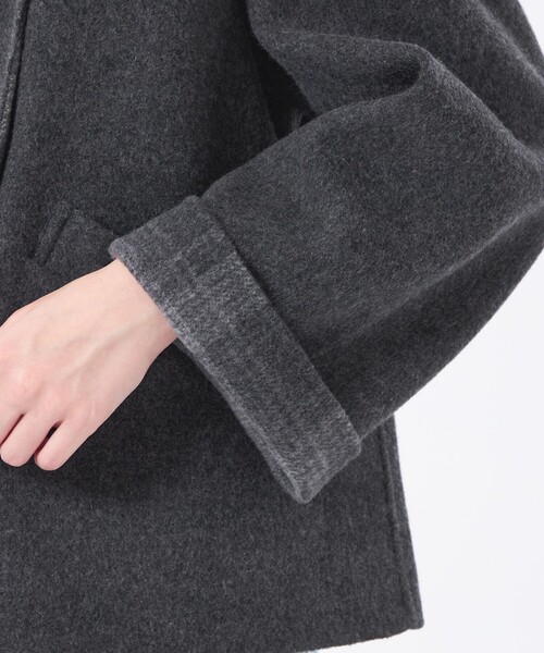 MACKINTOSH PHILOSOPHY（ﾏｯｷﾝﾄｯｼｭ ﾌｨﾛｿﾌｨｰ）の「【WEB&一部店舗限定】ウールリバーショートPコート（ピーコート・レディース・グレー系その他2/ダークネイビー・38）」の10枚目の写真