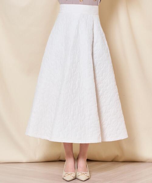 WILLSELECTION(ウィルセレクション)の「キルティングボリュームフレアスカート(スカート・レディース・ブラック/ピンク/オフホワイト・FREE)」の4枚目の写真