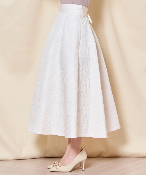 WILLSELECTION(ウィルセレクション)の「キルティングボリュームフレアスカート(スカート・レディース・ブラック/ピンク/オフホワイト・FREE)」の5枚目の写真