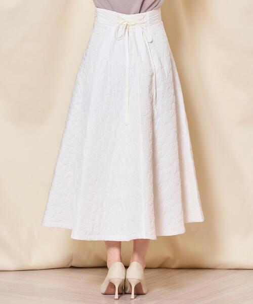 WILLSELECTION(ウィルセレクション)の「キルティングボリュームフレアスカート(スカート・レディース・ブラック/ピンク/オフホワイト・FREE)」の6枚目の写真