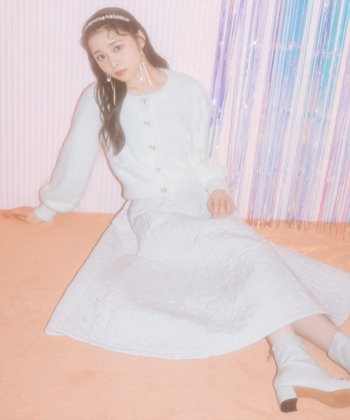 WILLSELECTION(ウィルセレクション)の「キルティングボリュームフレアスカート(スカート・レディース・ブラック/ピンク/オフホワイト・FREE)」の2枚目の写真