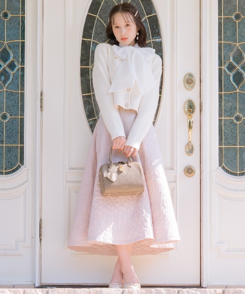 WILLSELECTION(ウィルセレクション)の「キルティングボリュームフレアスカート(スカート・レディース・ブラック/ピンク/オフホワイト・FREE)」の1枚目の写真