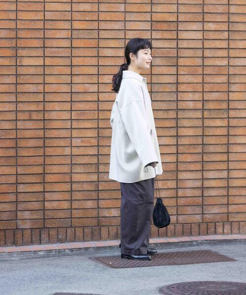 ウールステンカラーショートコート（その他アウター）｜かぐれ