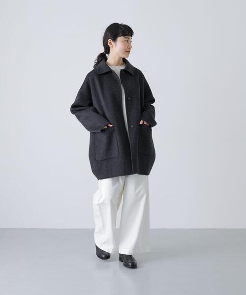 かぐれ　ウールステンカラーショートコート かぐれ｜ウールステンカラーショートコート | Rakuten Fashion(楽天