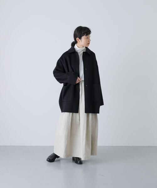 タグ付き　かぐれ　ウールステンカラーショートコート　BLACK ウールステンカラーショートコート（その他アウター）｜かぐれ（カグレ