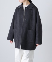 美品✨kagure かぐれ　24AW ウールステンカラーショートコート　ブラック かぐれ｜ウールステンカラーショートコート - かぐれ(カグレ