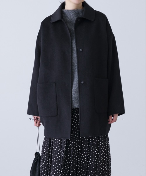 ウールステンカラーショートコート（その他アウター）｜かぐれ