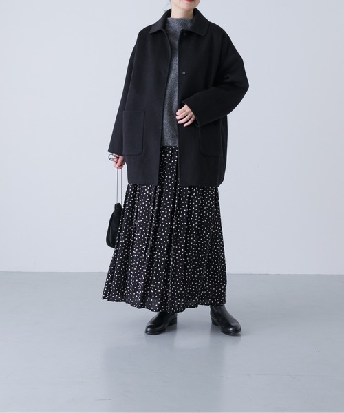 ウールステンカラーショートコート（その他アウター）｜かぐれ