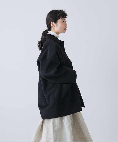 ウールステンカラーショートコート（その他アウター）｜かぐれ