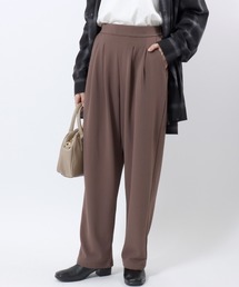 Salong hameu（サロン ハミュー）の「カットジョーゼットタックテーパードパンツ レディース/ワイドパンツ/イージーパンツ（スラックス）」