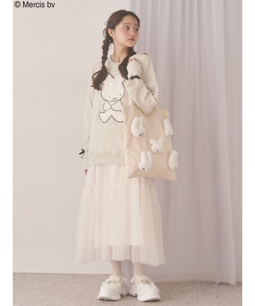 merry jenny(メリージェニー)の「もこもこナインチェfamily bag(トートバッグ・レディース・アイボリー/ブラック・FREE)」の7枚目の写真