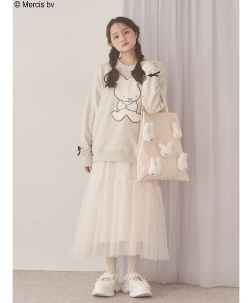 merry jenny(メリージェニー)の「もこもこナインチェfamily bag(トートバッグ・レディース・アイボリー/ブラック・FREE)」の8枚目の写真