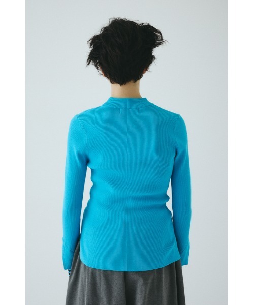 HeRIN.CYE（ヘリンドットサイ）の「Boder double cuff knit top　　ボーダーダブルカフニットトップ（ニット/セーター・レディース・ライトブルー/ブラック/杢グレー/マジェンタ・FREE）」の19枚目の写真