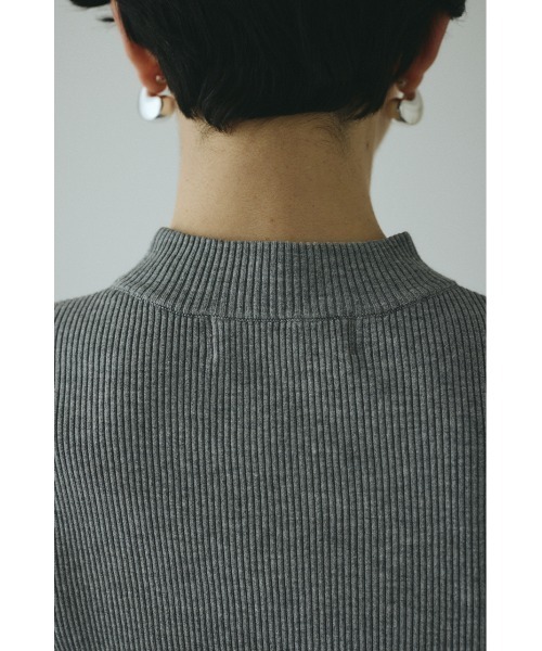 HeRIN.CYE（ヘリンドットサイ）の「Boder double cuff knit top　　ボーダーダブルカフニットトップ（ニット/セーター・レディース・ライトブルー/ブラック/杢グレー/マジェンタ・FREE）」の6枚目の写真