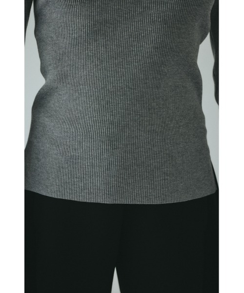 HeRIN.CYE（ヘリンドットサイ）の「Boder double cuff knit top　　ボーダーダブルカフニットトップ（ニット/セーター・レディース・ライトブルー/ブラック/杢グレー/マジェンタ・FREE）」の9枚目の写真