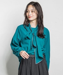 フォルムボウタイブラウス≪洗濯機で洗える≫