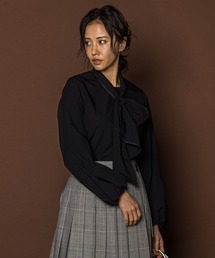 フォルムボウタイブラウス≪洗濯機で洗える≫
