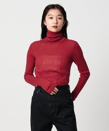 未使用　ユナイテッドアローズ　高級ケーブルニット　レッド UNITED ARROWS（ユナイテッドアローズ）の「UWMF C リンクス