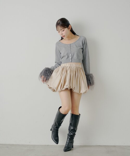 Chico（チコ）の「ボリュームフレアバルーンスカート（スカート・レディース・ベージュ/ブラウン/ブラック・FREE）」の5枚目の写真