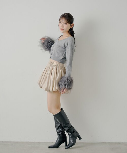 Chico（チコ）の「ボリュームフレアバルーンスカート（スカート・レディース・ベージュ/ブラウン/ブラック・FREE）」の4枚目の写真